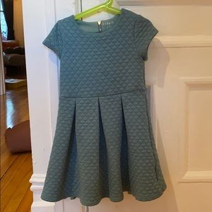 Teal quilted dress with lining